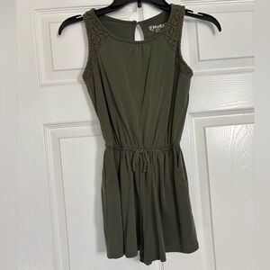 Mudd Girls Olive Green Romper sz10